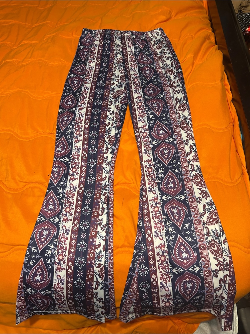 Amazon Women’s Multicolor Boho Print Flared Leggings